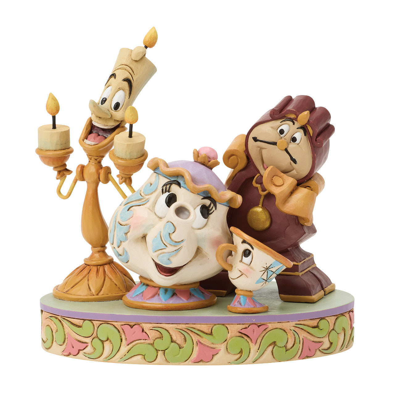 The Heart of the Castle Lumiere, Mrs Potts and Cogsworth with Chip
