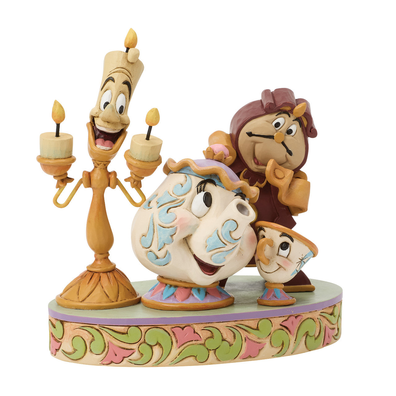 The Heart of the Castle Lumiere, Mrs Potts and Cogsworth with Chip