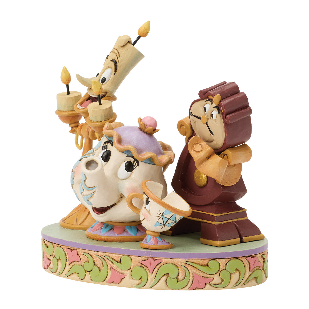 The Heart of the Castle Lumiere, Mrs Potts and Cogsworth with Chip