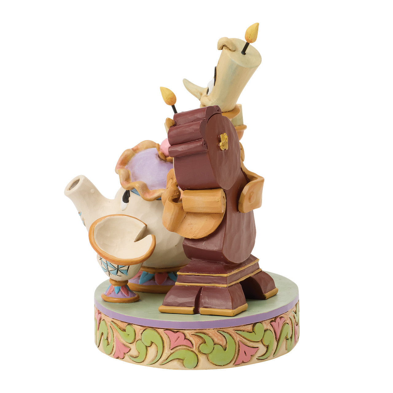 The Heart of the Castle Lumiere, Mrs Potts and Cogsworth with Chip