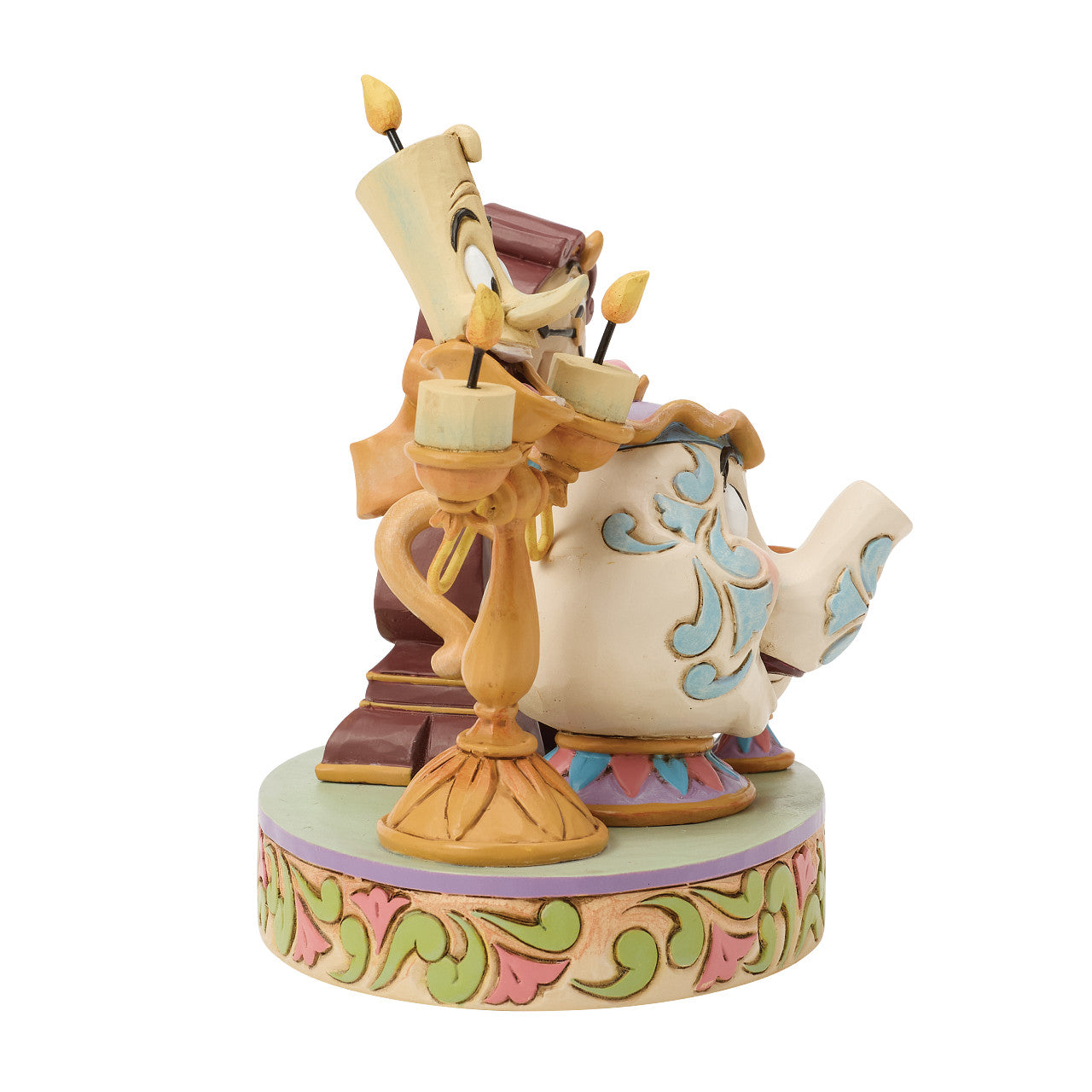 The Heart of the Castle Lumiere, Mrs Potts and Cogsworth with Chip