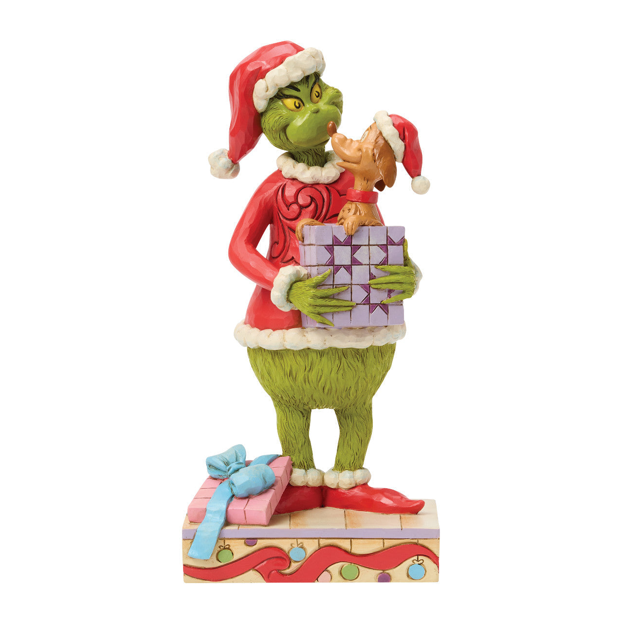 Grinch Holding Gift with Max Inside