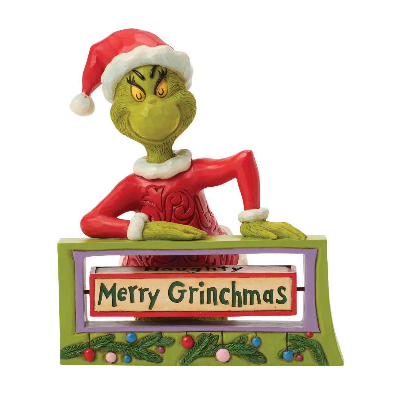 Grinch with Rotating Message Sign