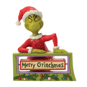 Grinch with Rotating Message Sign