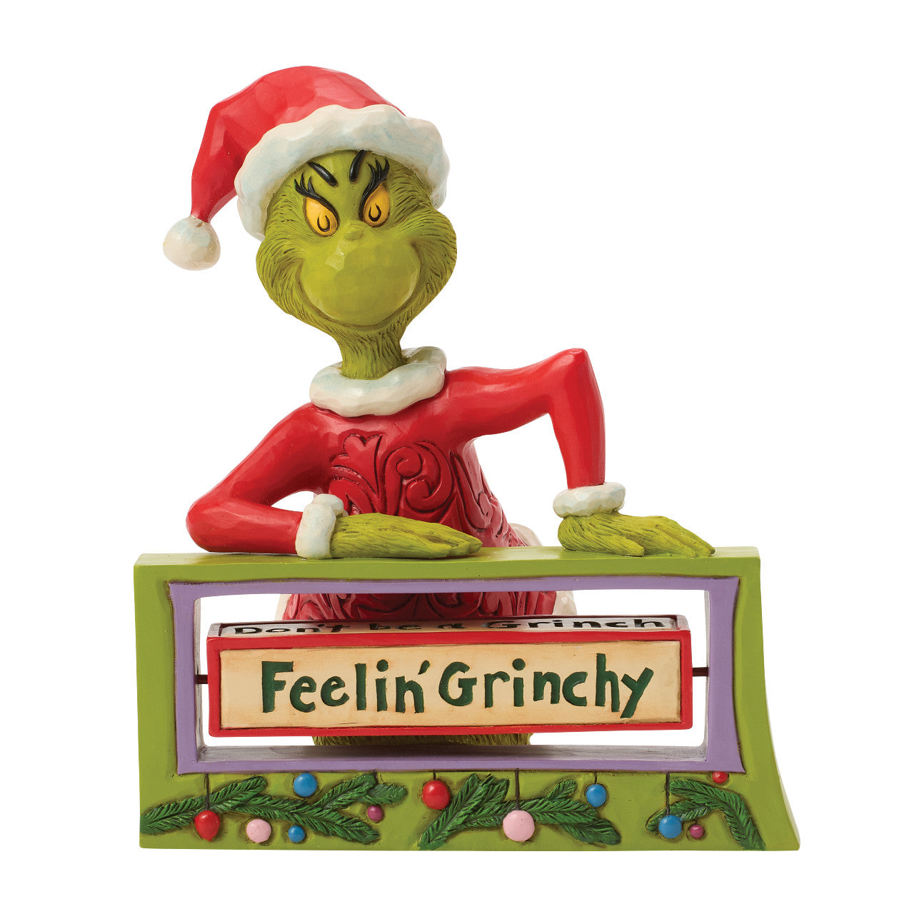 Grinch with Rotating Message Sign