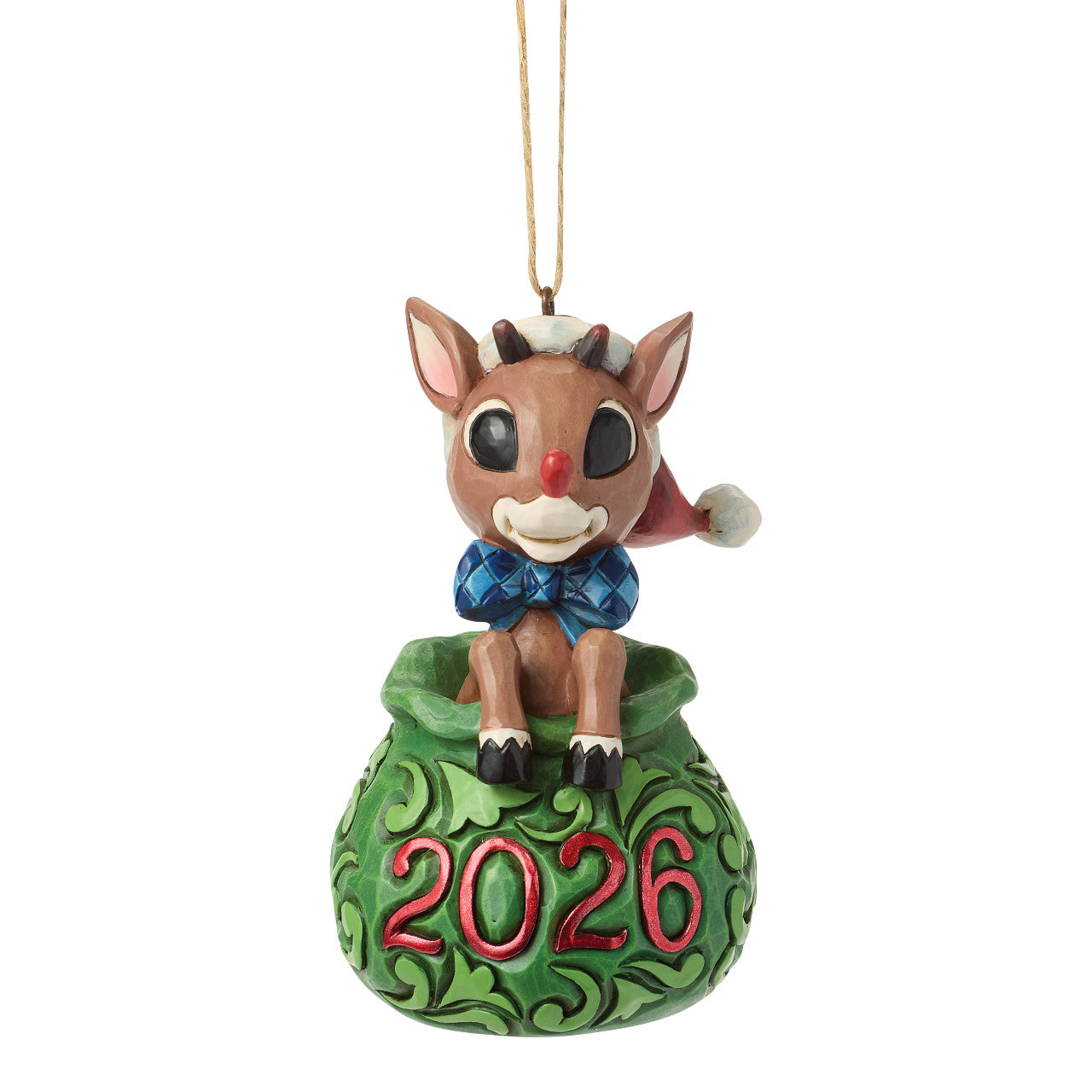 Dated 2026 Rudolph in Toy Bag Ornament