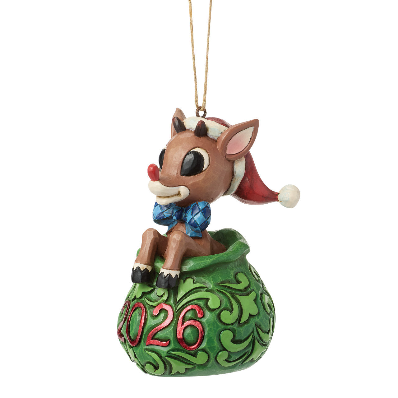 Dated 2026 Rudolph in Toy Bag Ornament
