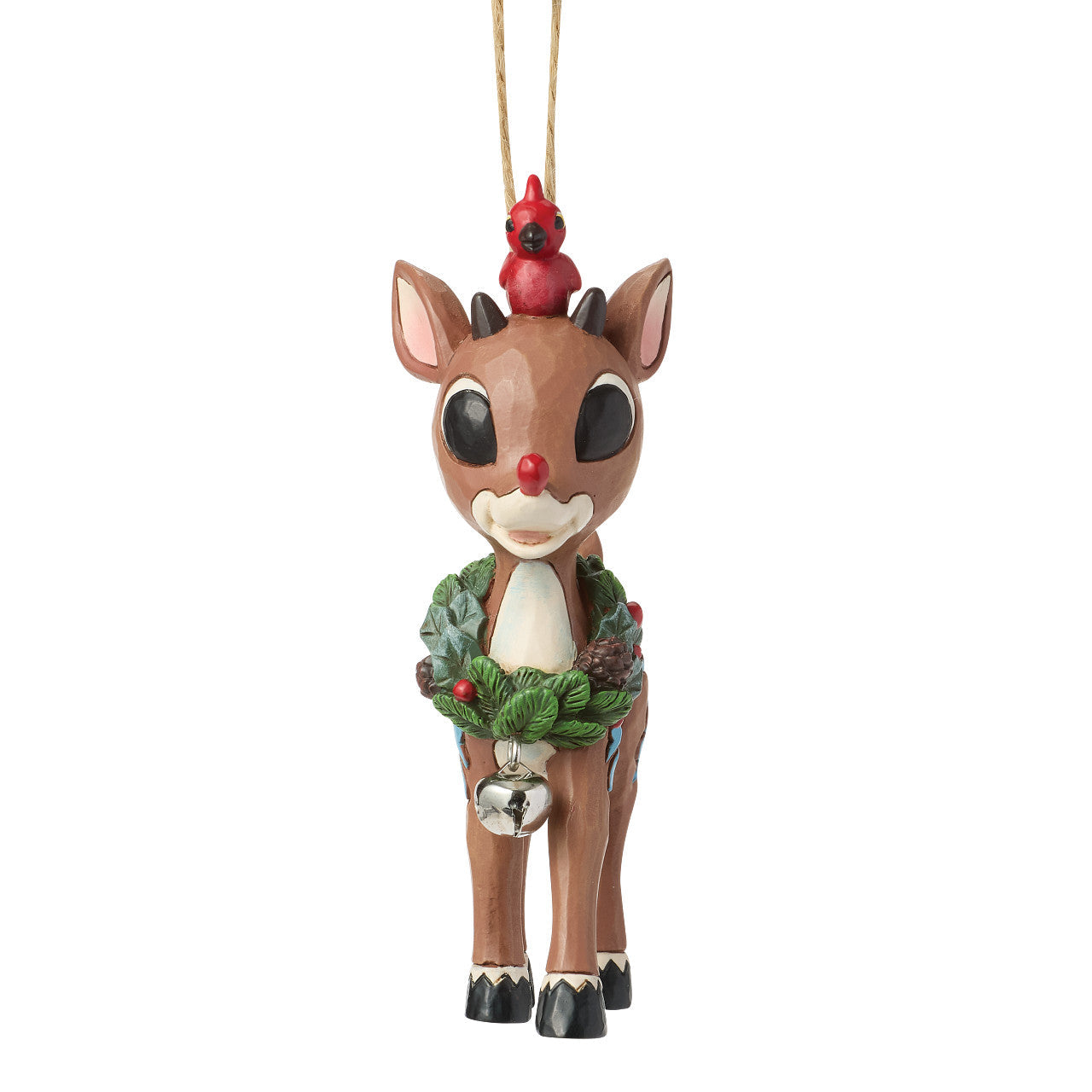 Rudolph with Wreath Around Neck Ornament