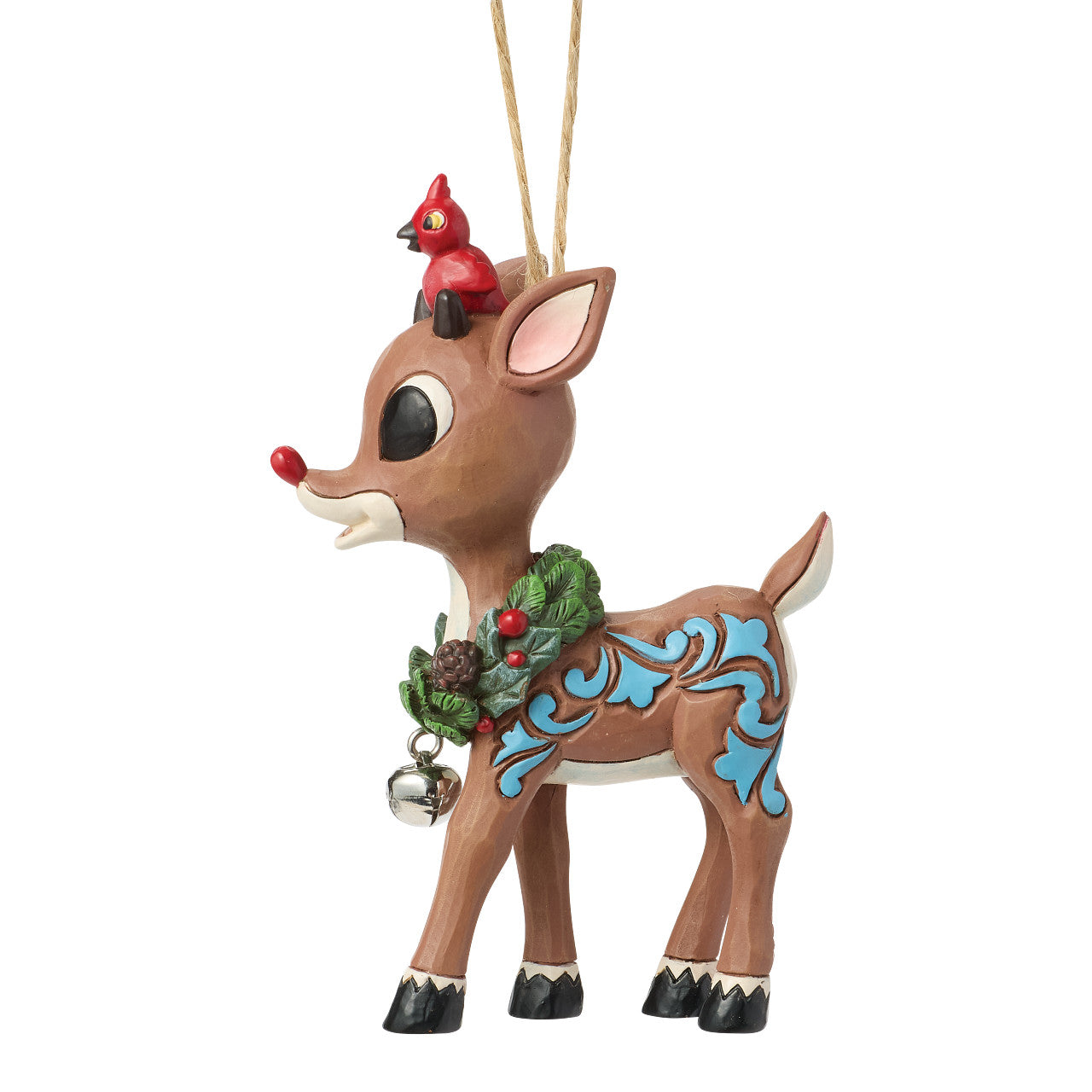 Rudolph with Wreath Around Neck Ornament