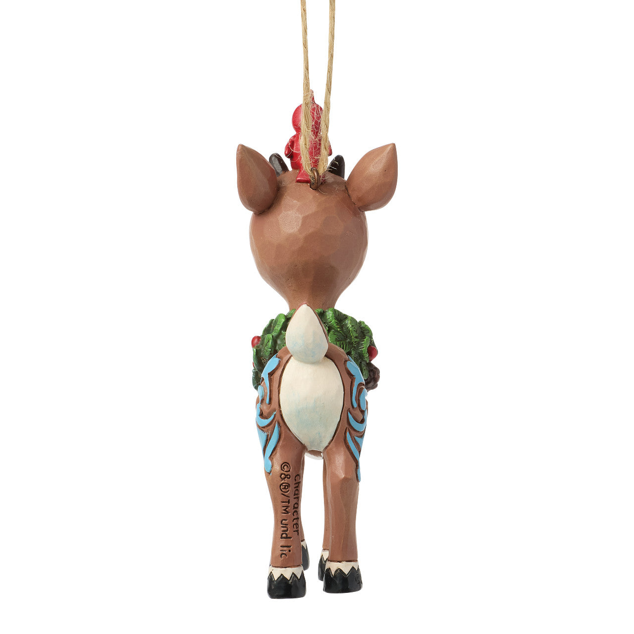Rudolph with Wreath Around Neck Ornament