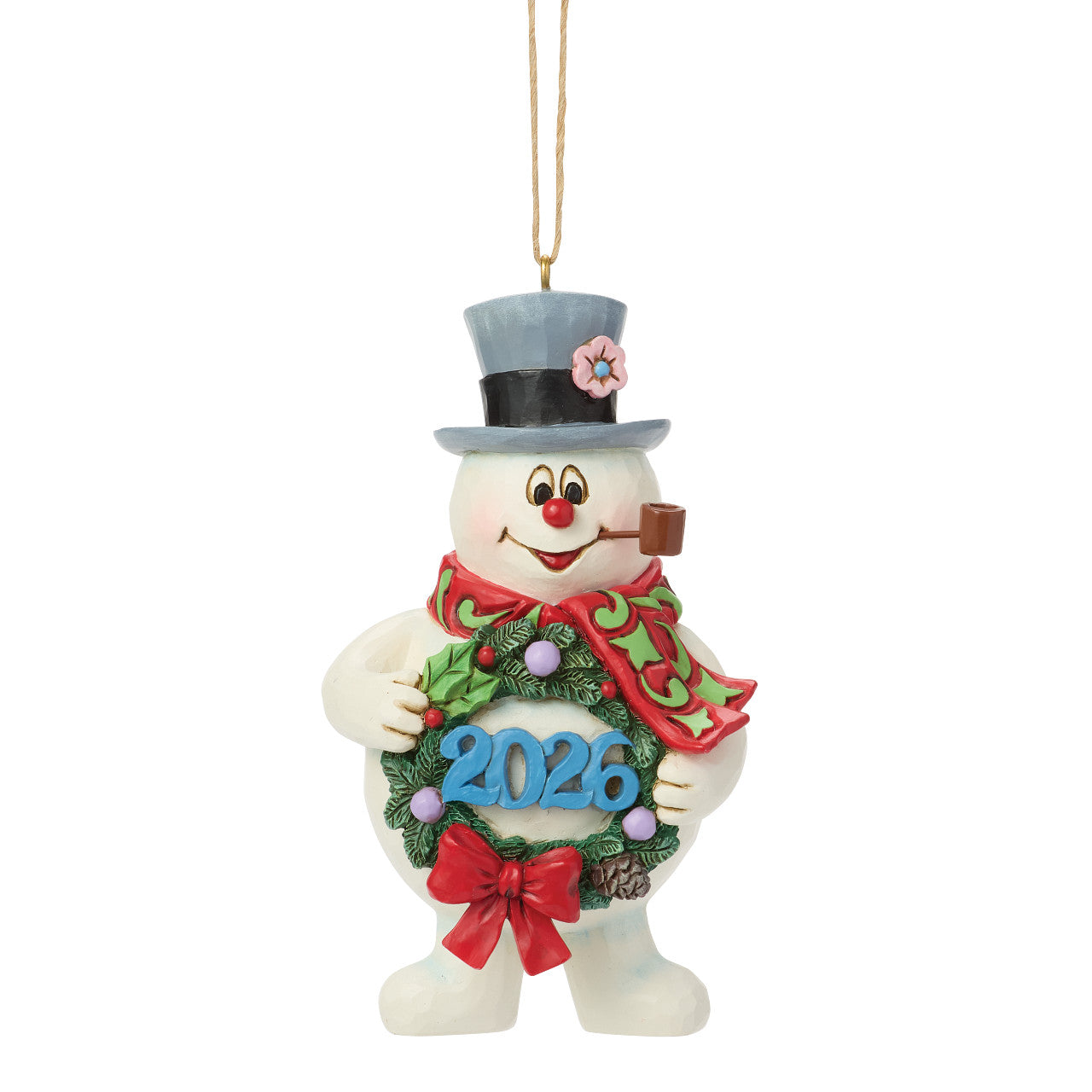 Frosty the Snowman with Dated Wreath Ornament