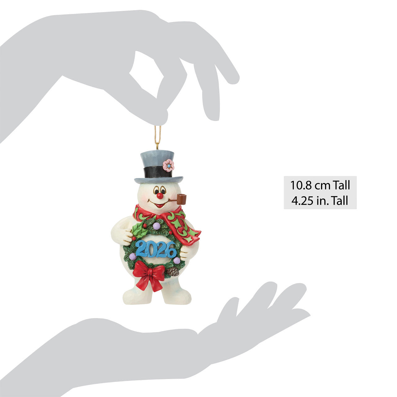 Frosty the Snowman with Dated Wreath Ornament