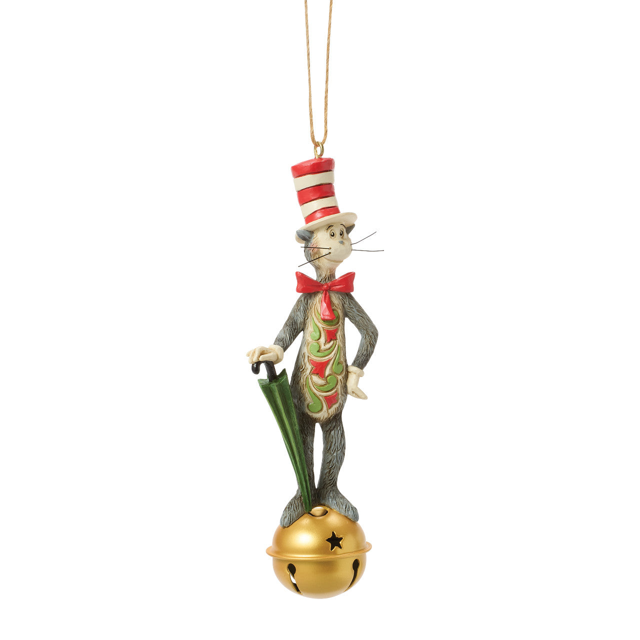 Dr Seuss Cat in Hat on Jingle Bell Ornament
