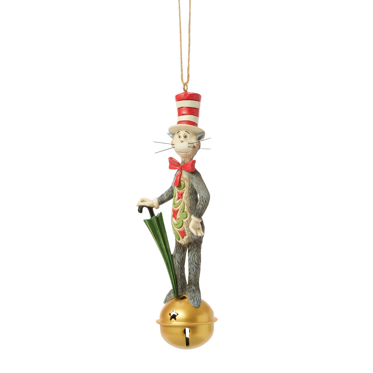 Dr Seuss Cat in Hat on Jingle Bell Ornament