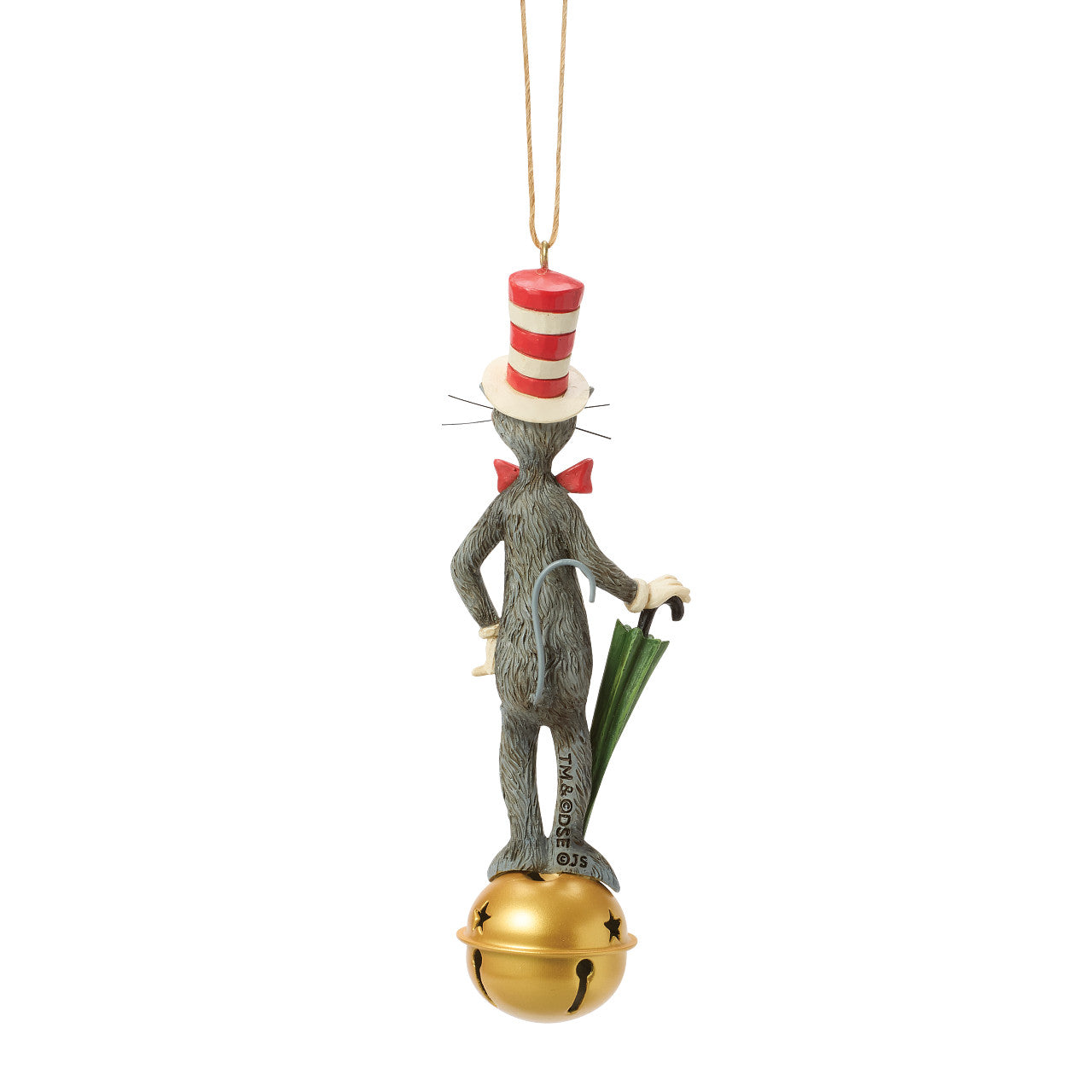 Dr Seuss Cat in Hat on Jingle Bell Ornament