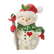 Tiny Tweets Snowman with Bird on Stick Pint Sized