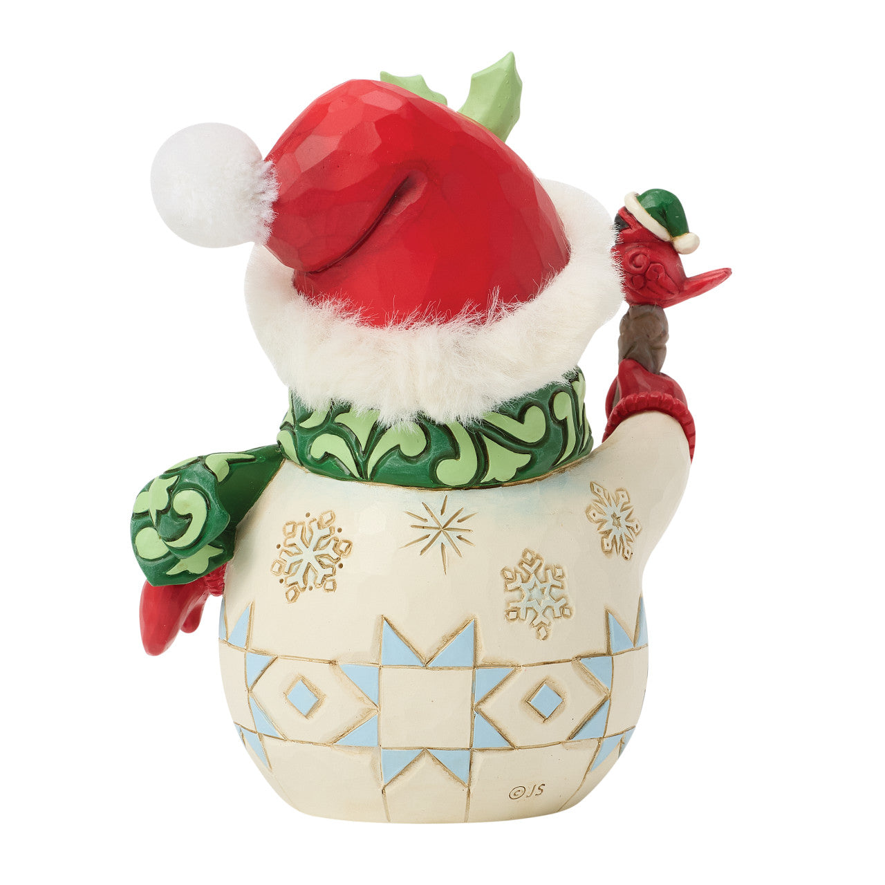 Tiny Tweets Snowman with Bird on Stick Pint Sized
