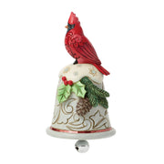 Sounds of the Holidays Cardinal Perched on Bell Pint Sized