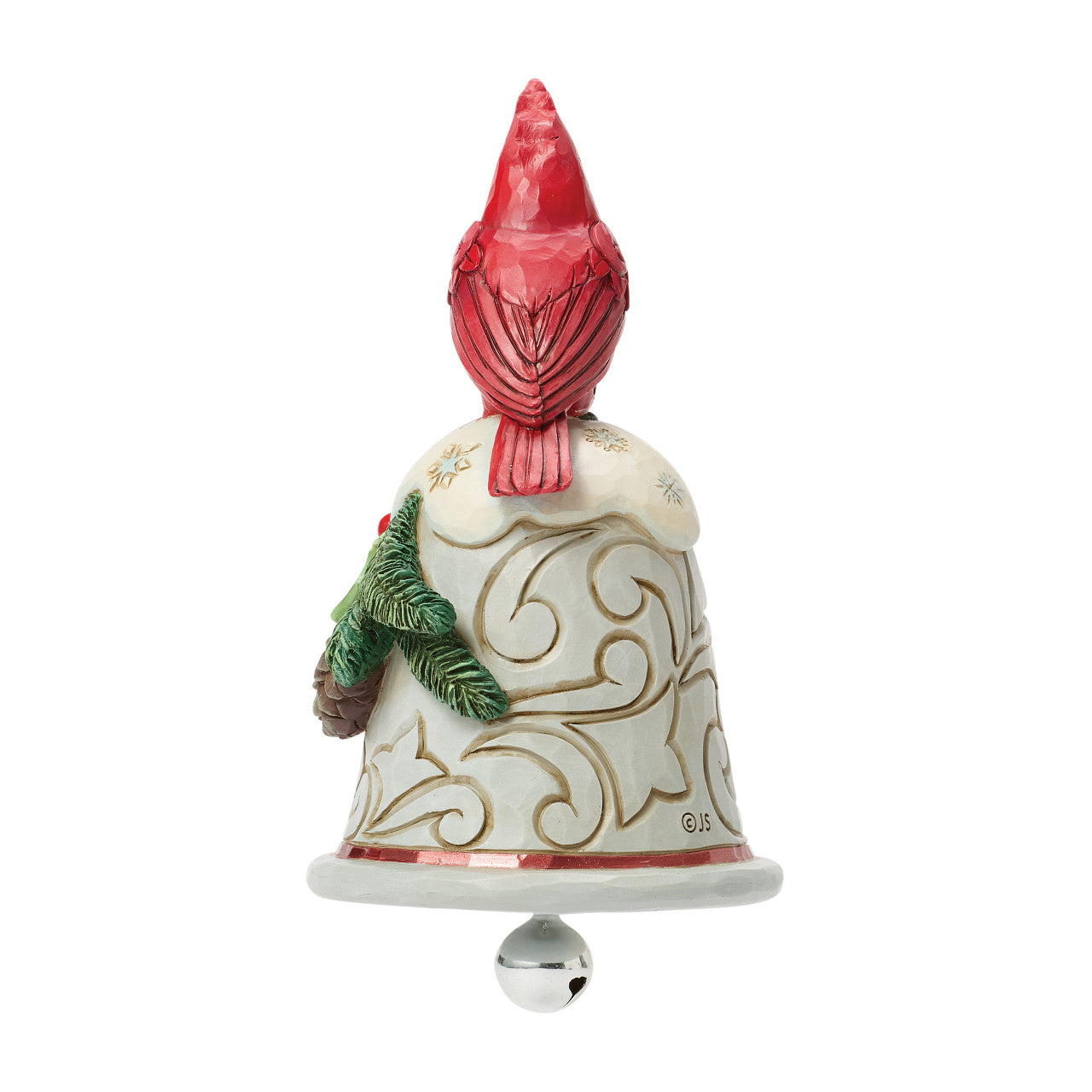 Sounds of the Holidays Cardinal Perched on Bell Pint Sized