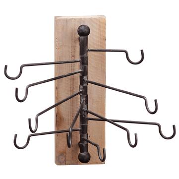 Ten Hook Adjustable Wall Hook 4 x 12"