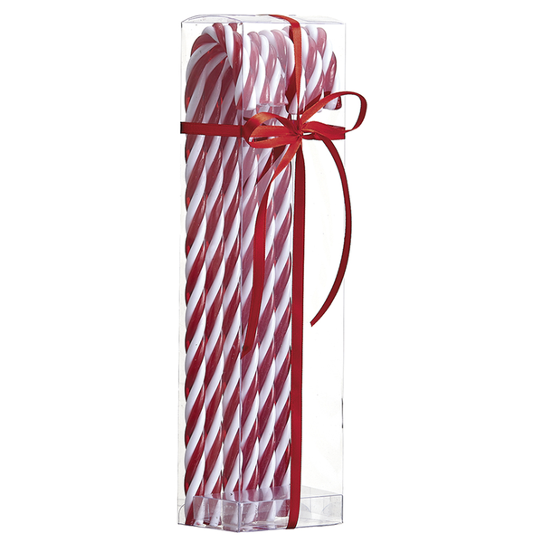 Red & White Candy Cane 11" Boxed Set of 6