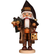 Natural Woodsy Santa Nutcracker with Lantern