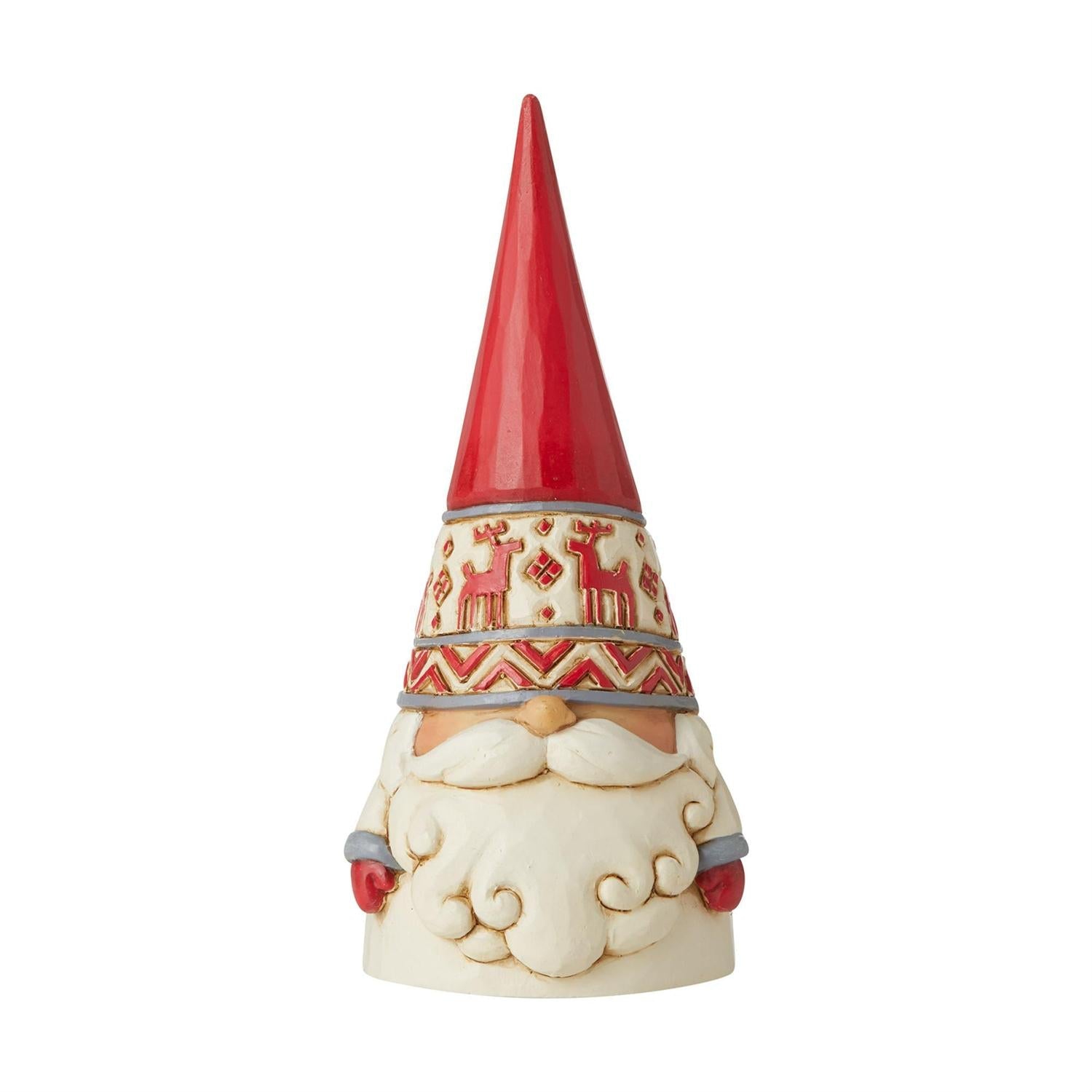 Nordic Noel Red Reindeer Hat Gnome 5.12"