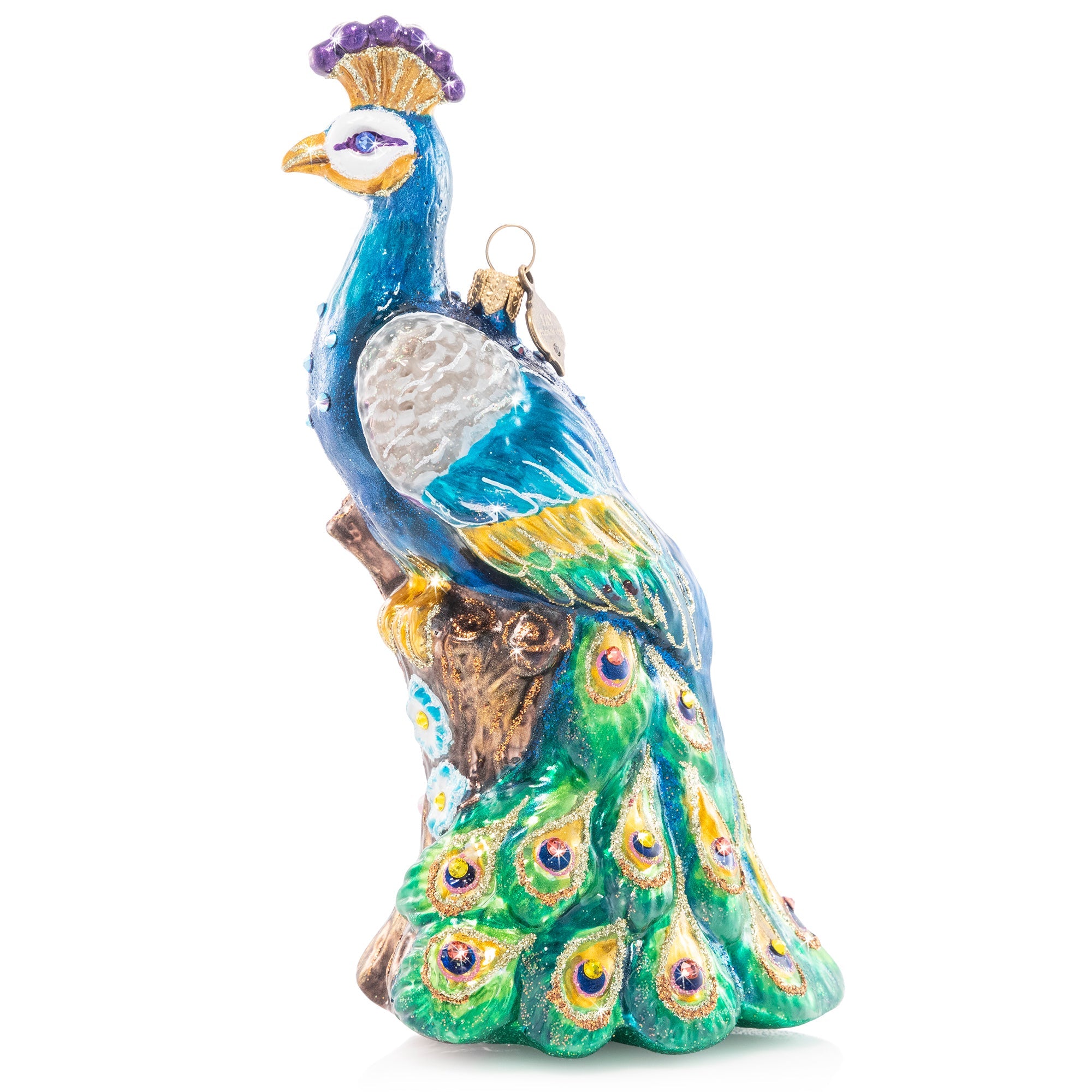 Peacock Glass Ornament