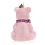 Baby Girl's First Christmas Teddy Glass Ornament