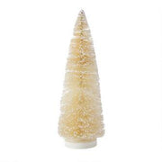 Tall Cream Tree with Snow Glitter