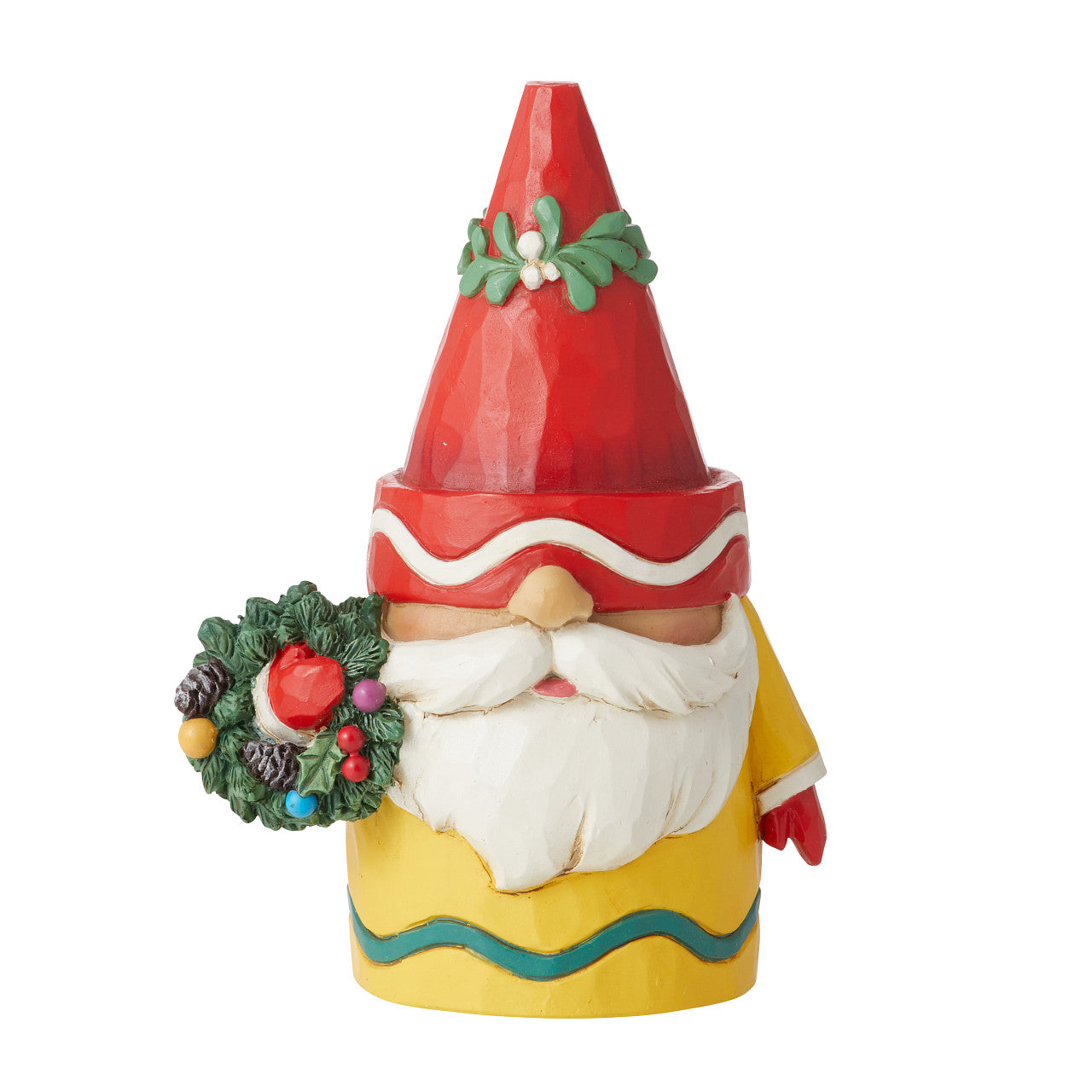 Timmed in Color Crayoia Crayon Gnome Holding Wreath