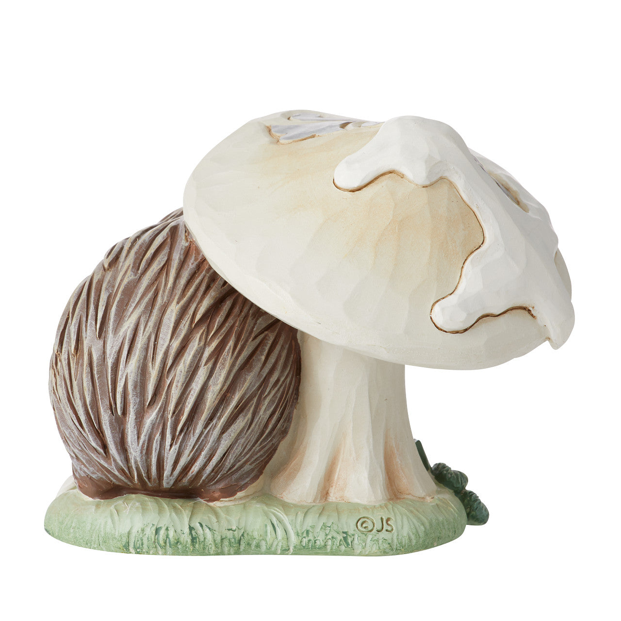 White Woodland Hedgehog by Mushroom