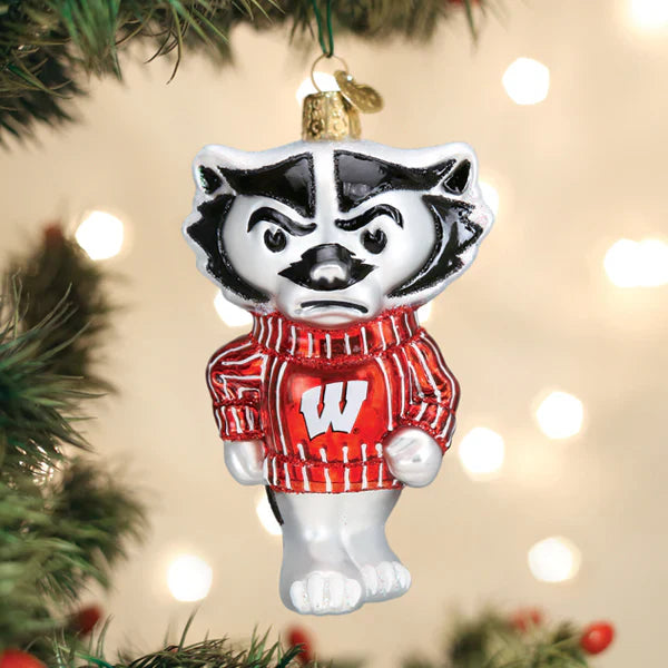 Wisconsin Bucky Mascot Ornament