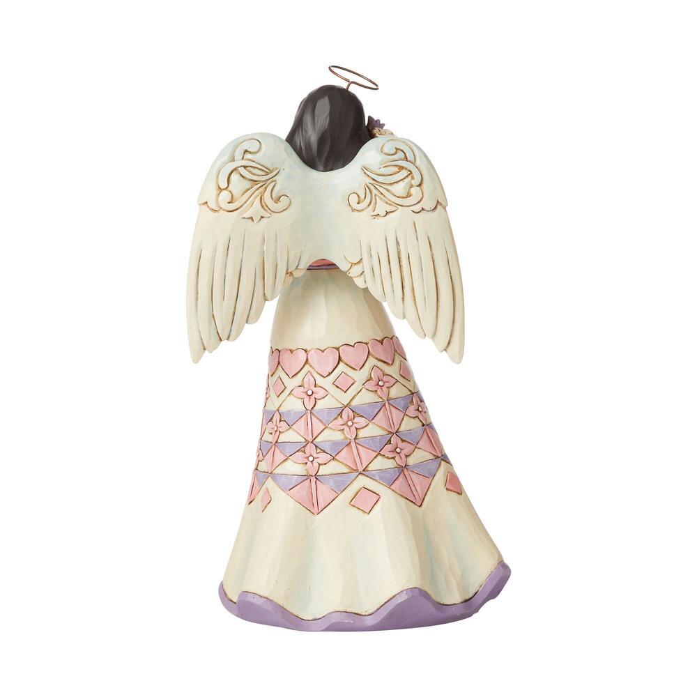 A Bouquet of Love for Mom Angel Holding Flowers African American