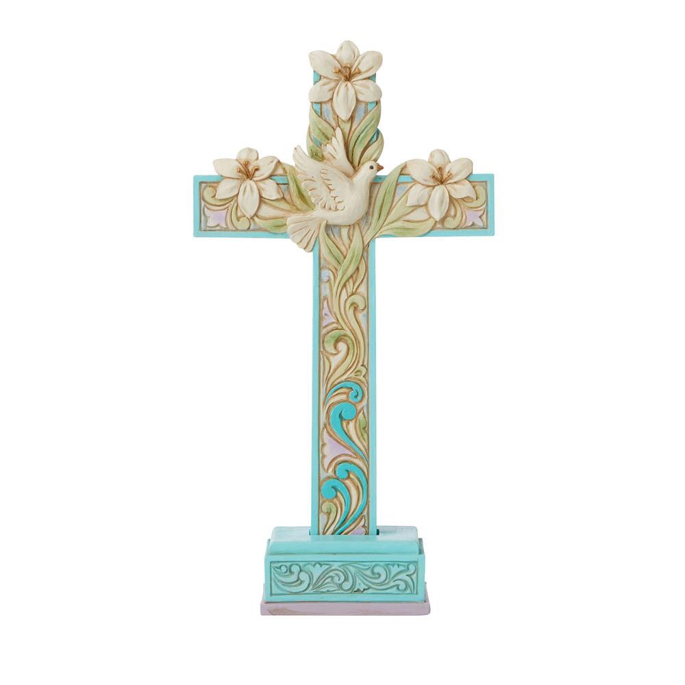 Cross with Lilies & Dove