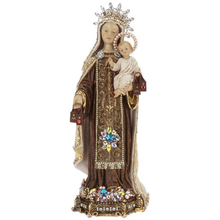 Jeweled Madonna & Child 16"