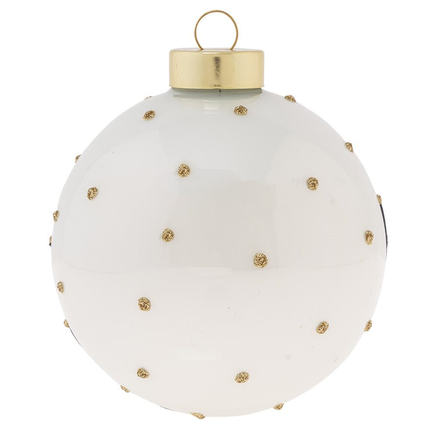 Golden Bees & Flowers Round Ornament