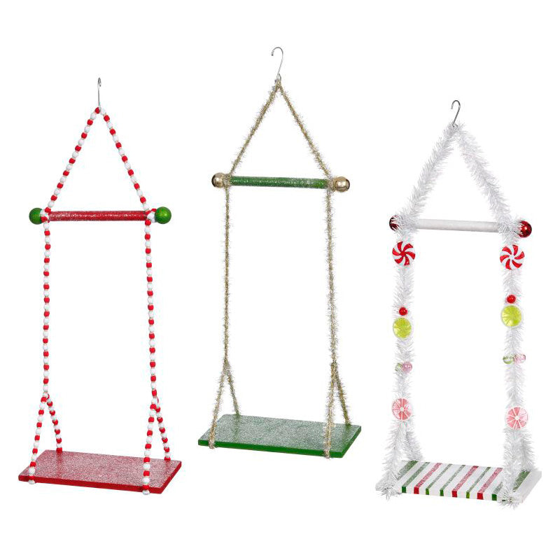 Swing for 2 Small or 1 Medium or 1 Large Fairy or Elf Small 10 x 24" Set of 3