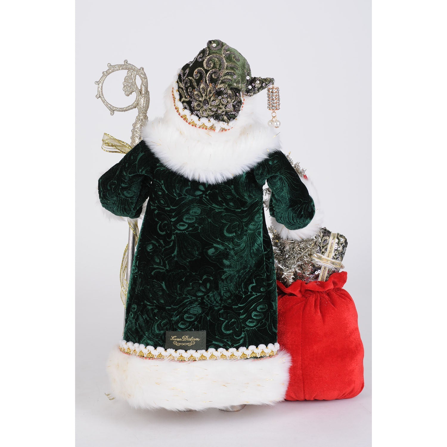 Lit Sparkling Emerald Santa