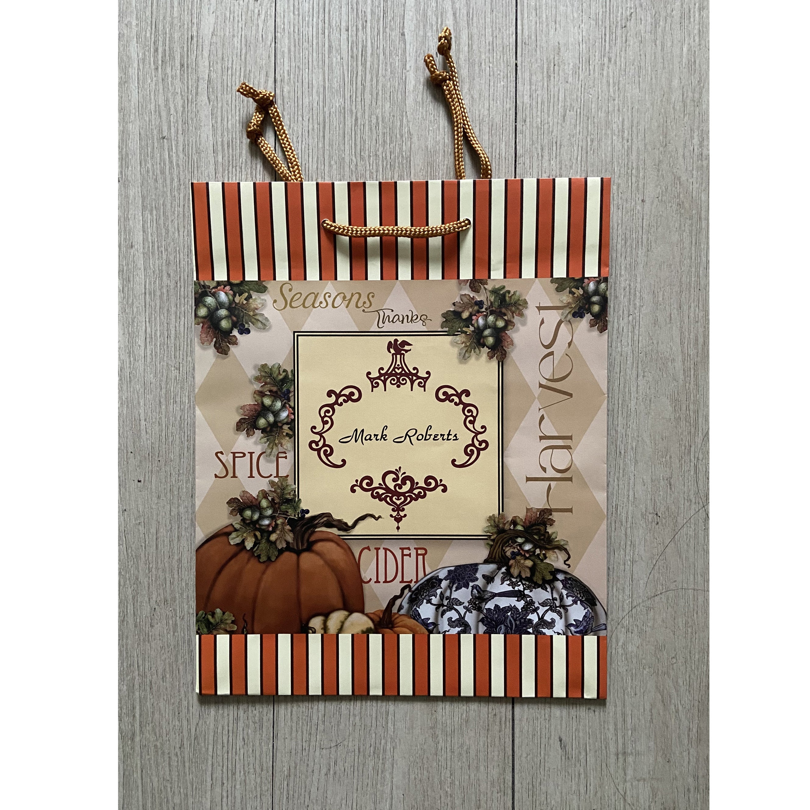 Mark Roberts Fall Gift Bag Small 10 x 12.75"