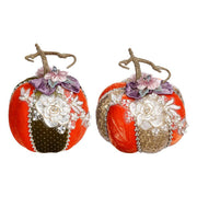 Elegant Pumpkin 7.5" Set of 2