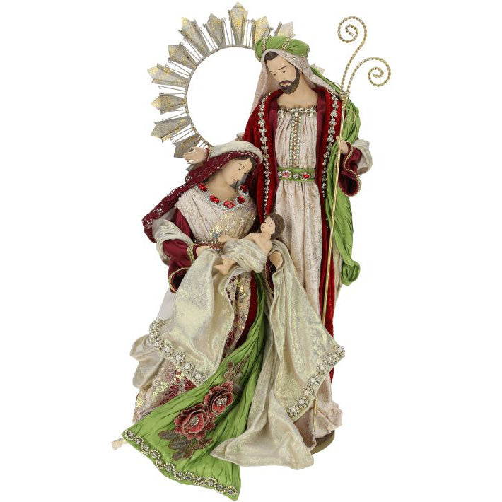 Elegant Holy Family in Red 21"
