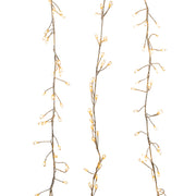 Warm White and Multi Colored LED Dual Color with Silver Wire Cluster Garland 9.8' 300 Light