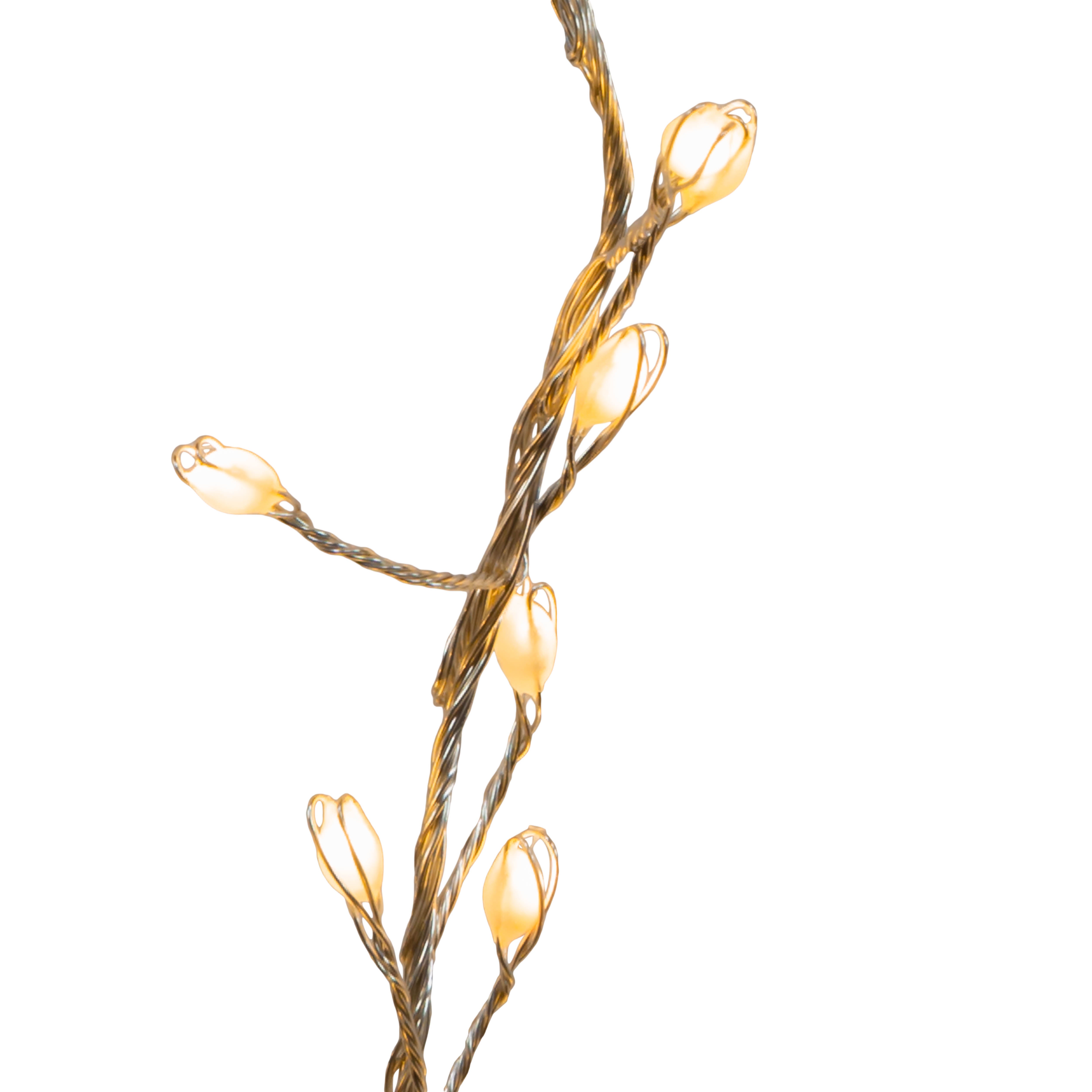 Warm White and Multi Colored LED Dual Color with Silver Wire Cluster Garland 9.8' 300 Light