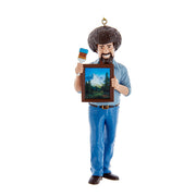 Bob Ross with Framed Painting Ornament 5"