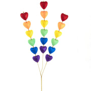 Gilttered Rainbow Heart Spray 29.5"