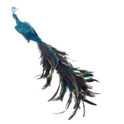 Feathered Peacock with Clip 18"