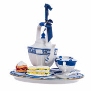 Delft Teapot Tray Ornament 4"