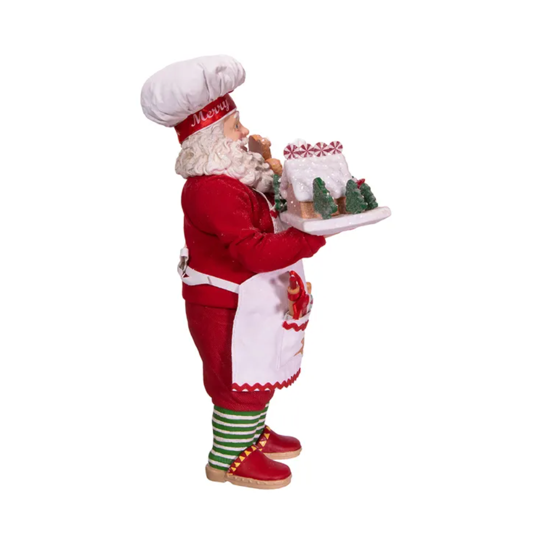 Gingerbread Chef Santa 10.5"