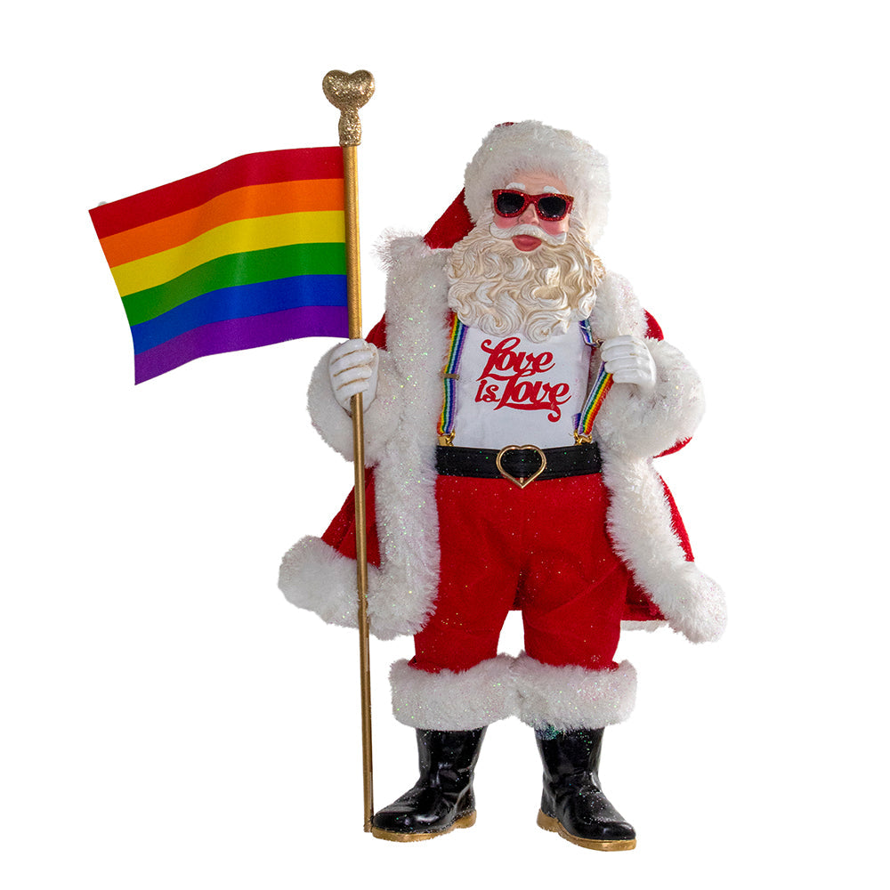 Rainbow Santa 10"